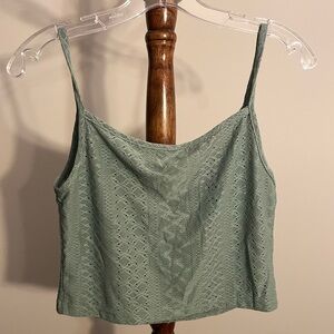 Olive Lace Women’s Cropped tank top
